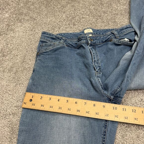 Vintage Y2K 2005 J.Jill Capri Cropped Wide Leg Denim Jeans Womens 8P 28x21 Blue - Picture 13 of 15